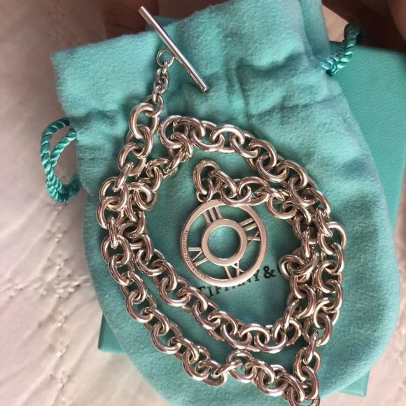 (SOLD)Tiffany & Co. Atlas Collection Link Toggle Necklace - Picture 11 of 13